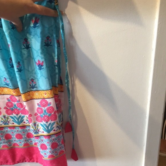 Aurelia XXL Blue Pink Kurta Beautiful Sheer Indian Attire - Picture 10 of 14